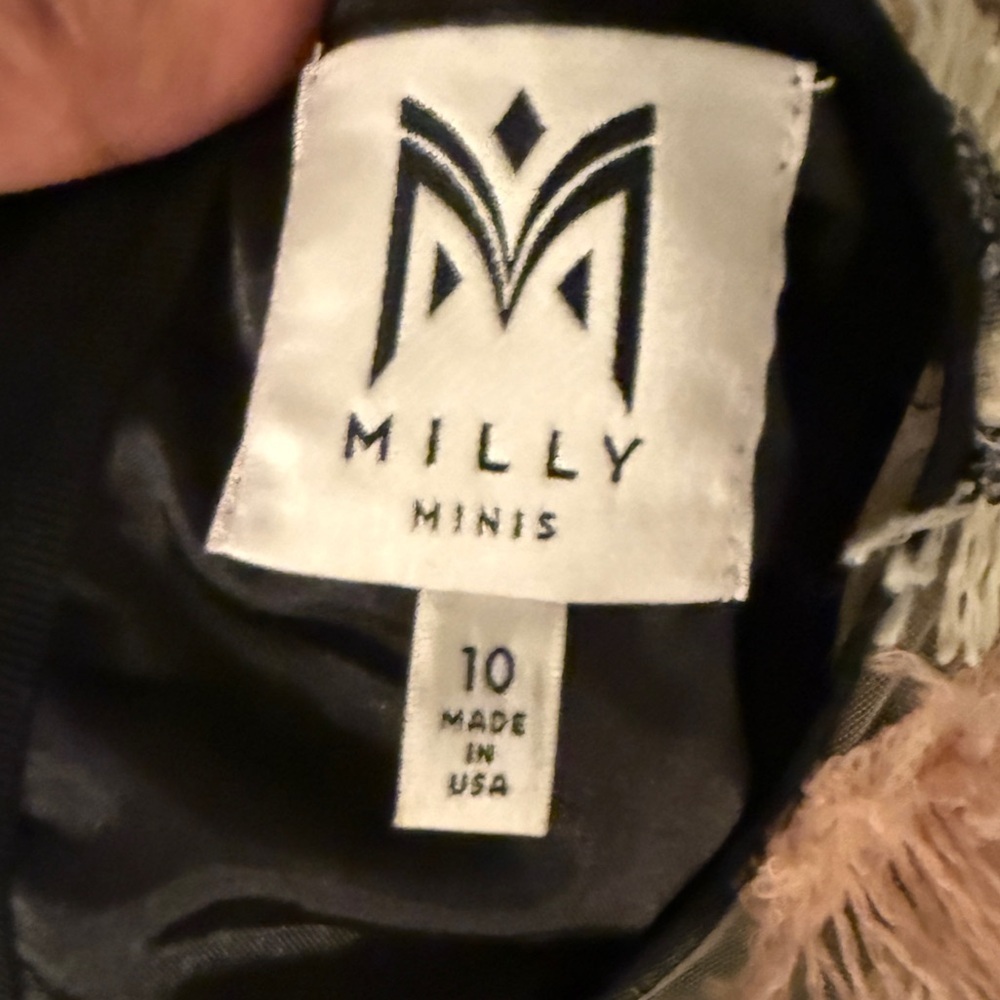 Milly Minis Striped Fringe Kids Dress - 10 - Picture 2 of 5